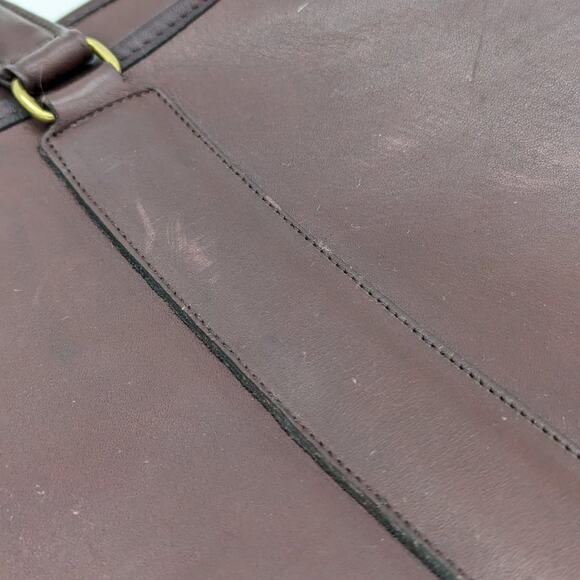 Coach Vintage Embassy Briefcase Mahogany Brown Leather Zip Close Made in USA - Picture 12 of 12
